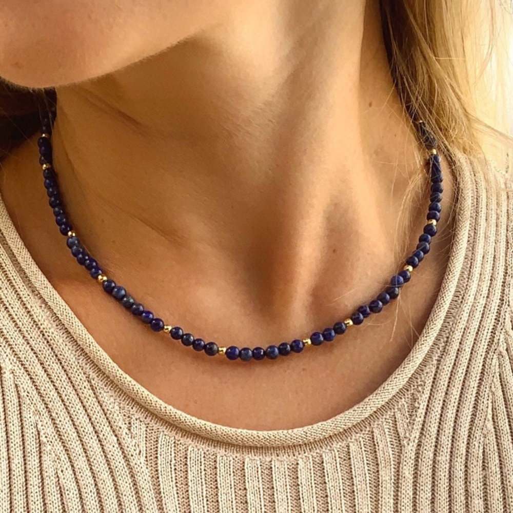 Lapis Lazuli Necklace in 14k gold Filled